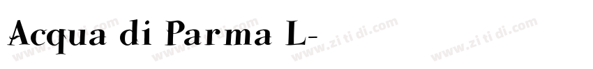 Acqua di Parma L字体转换
